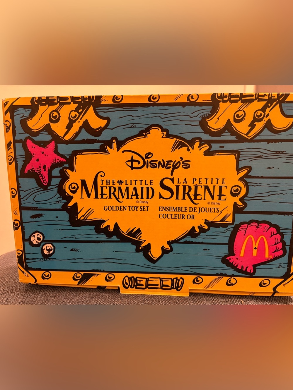 Disney The Little Mermaid McDonald's Toy Set - Orange, Blue, Pink, Yellow